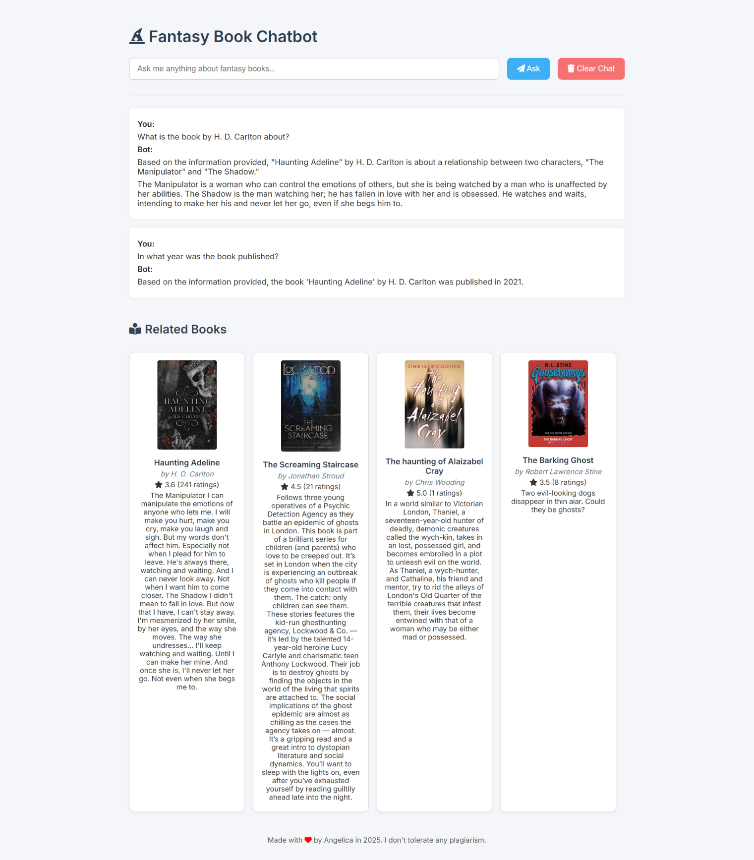 Fantasy Book Chatbot with RAG and Gemini